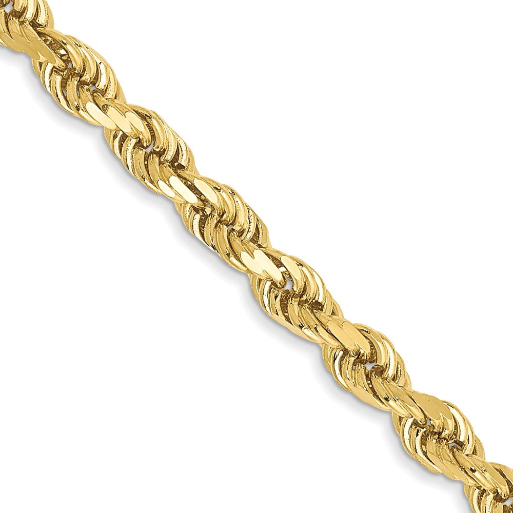 10K Yellow Gold 3mm Diamond-cut Solid Rope Chain