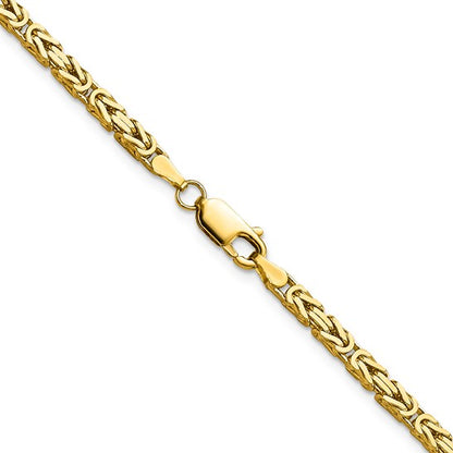 10K Yellow Gold 2.5mm Byzantine Chain