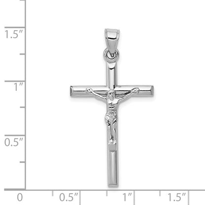 10k White Gold Crucifix Pendant