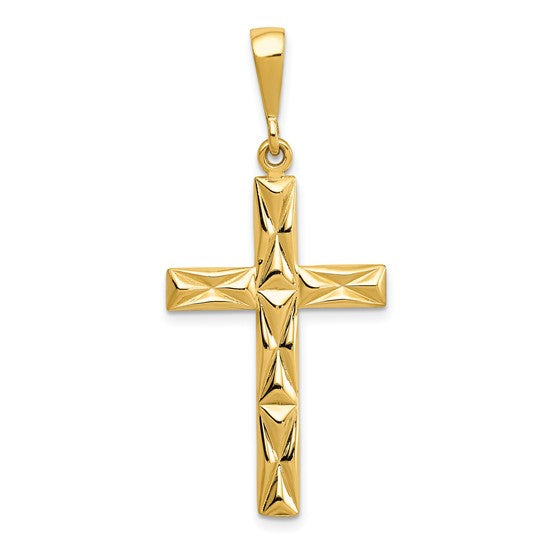 10K Reversible Latin Cross Pendant