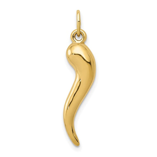 10K 3D Italian Horn Charm