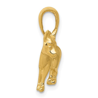 10K Yellow Chihuahua Dog Charm