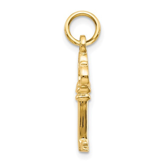 10K Solid Key Charm