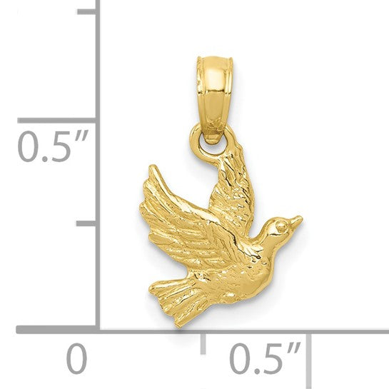 10K Flying Dove Charm