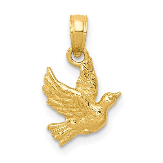 10K Flying Dove Charm