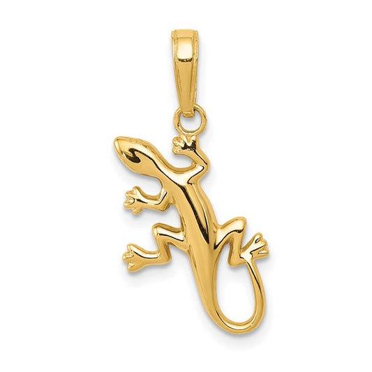 10K Yellow Gecko Charm