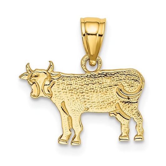 10K Flat Cow Charm