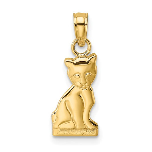 10K Mini Sitting Kitten Charm