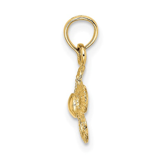 10K Yellow 2-D Mini Daisy Flower Charm