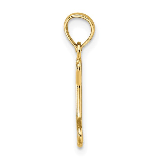 10K Yellow Mini Dog Bone Charm