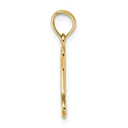10K Yellow Mini Dog Bone Charm