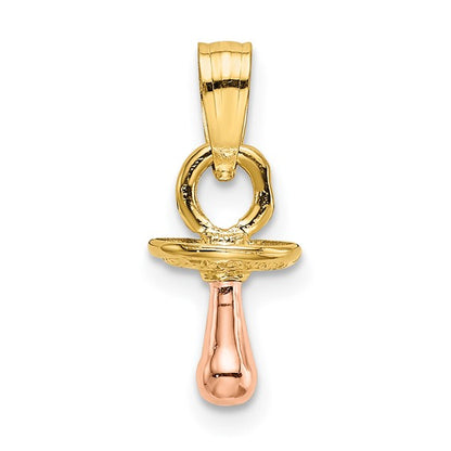 10K Two-Toned 3D Pacifier Charm