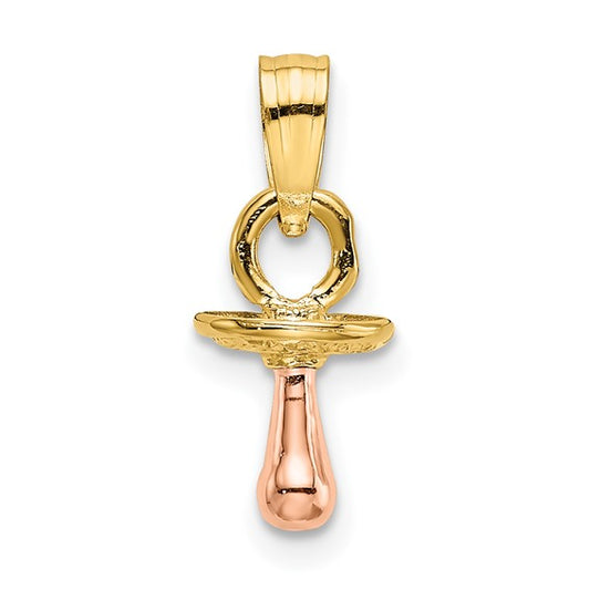 10K Two-Toned 3D Pacifier Charm