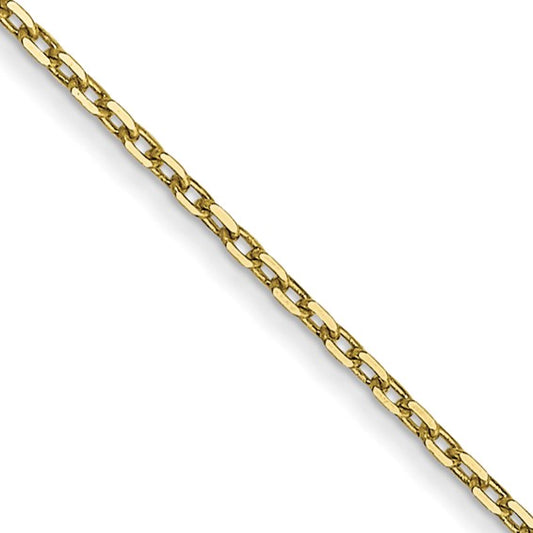 10K Yellow Gold .8mm Dia-Cut Cable Chain
