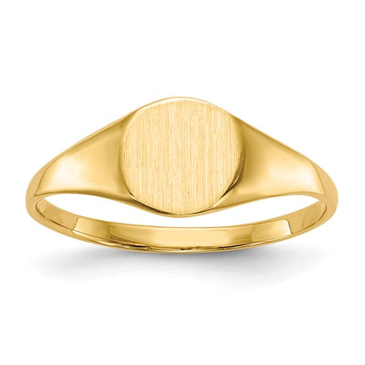 10K Yellow Gold Closed Back Signet Ring