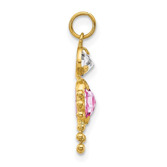 10K Yellow June Boy Birthstone Charm