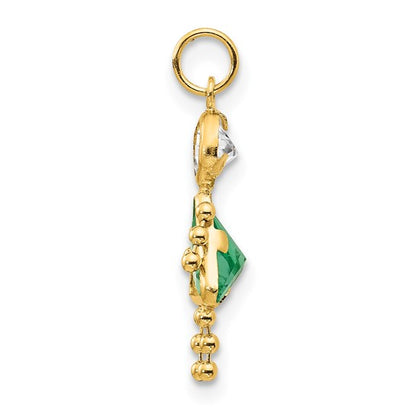 10K Yellow August Girl Birthstone Charm