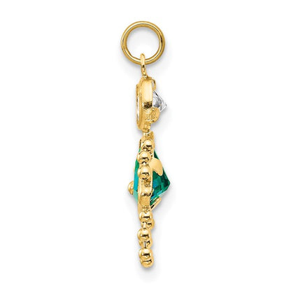 10K Yellow December Girl Birthstone Charm