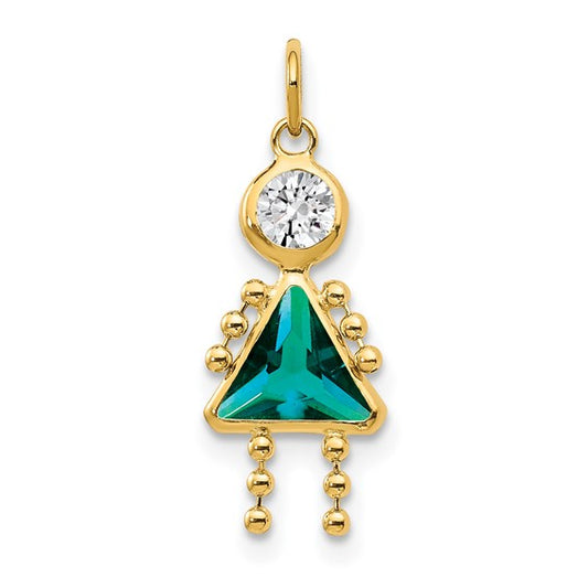10K Yellow December Girl Birthstone Charm