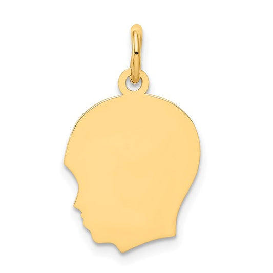 10K Yellow Boy Head Charm