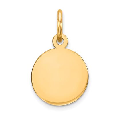 10K Yellow Circular Disc Charm