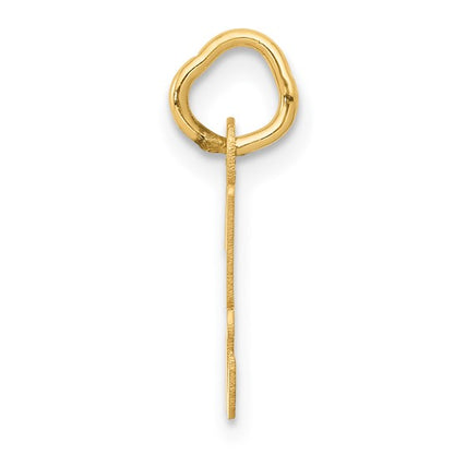 10K Small Script Letter H Charm