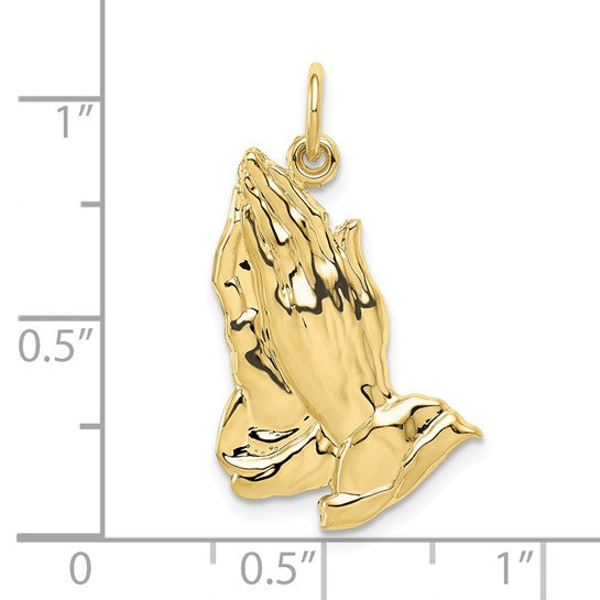 10k Gold Praying Hands Pendant