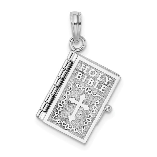 Sterling Silver 3D Moveable Lords Prayer Bible Charm