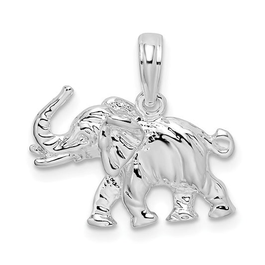 Sterling Silver 3D Elephant Charm
