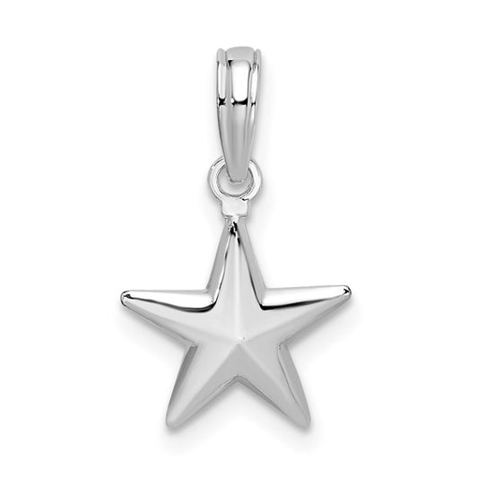 Sterling Silver 3D Star Charm