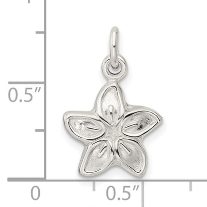 Sterling Silver Puffed Flower Charm