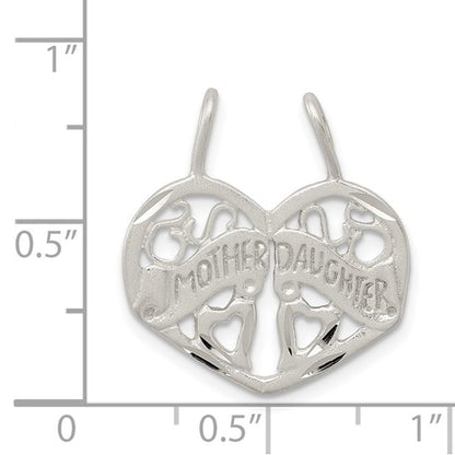 Sterling Silver Mother Daughter 2-piece break apart Charm