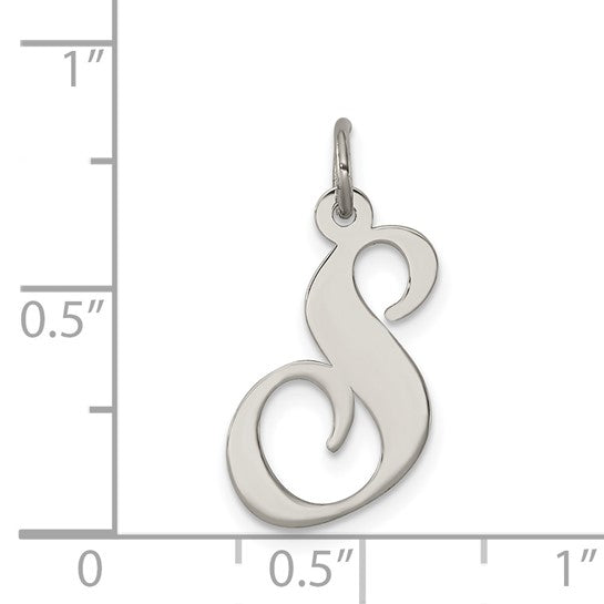 Sterling Silver Fancy Script Letter S