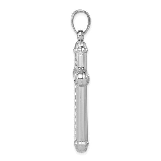 Sterling Silver Diamond Cut Reversible Cross Charm