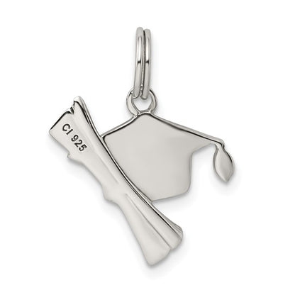 Sterling Silver Graduation Cap/Diploma Charm