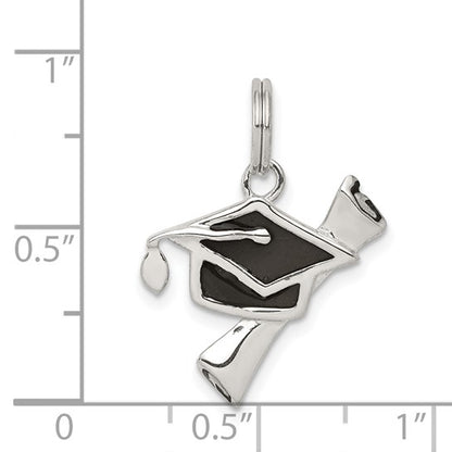 Sterling Silver Graduation Cap/Diploma Charm