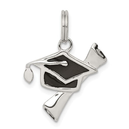 Sterling Silver Graduation Cap/Diploma Charm