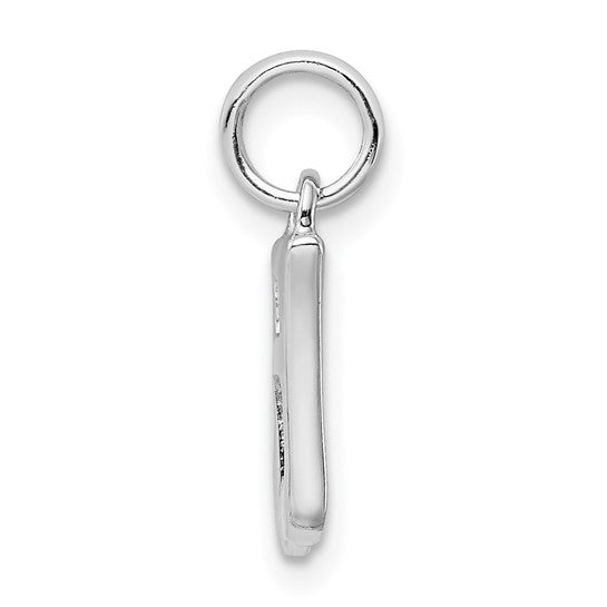 Sterling Silver Rhodium-Plated Music Note Charm