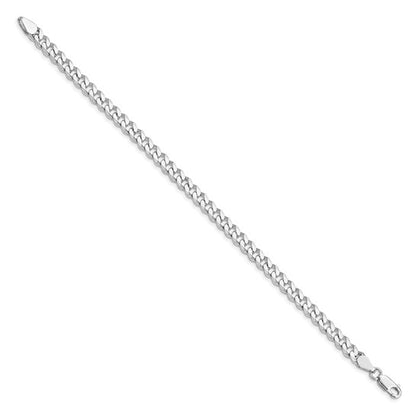 Sterling Silver Rhodium-plated 6mm Curb Chain