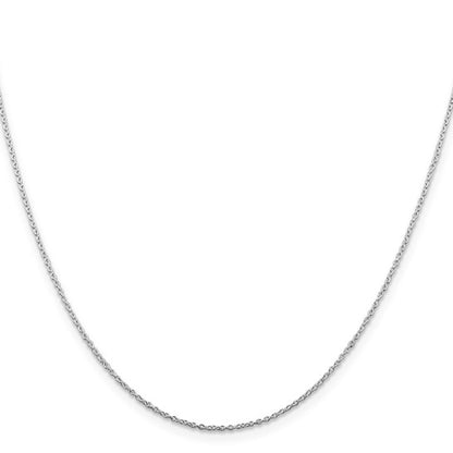 Sterling Silver Rhodium 1mm Cable Chain