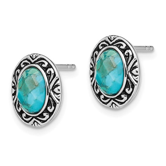 Sterling Silver Turquoise Post Earrings