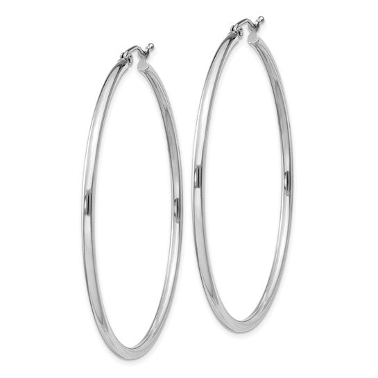 Sterling Silver 2mm Round Hoop Earrings