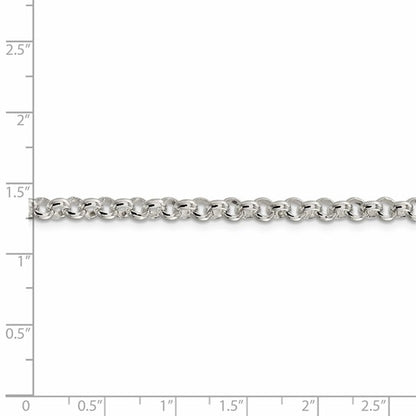 Sterling Silver Rhodium-plated Polished Charm Bracelet