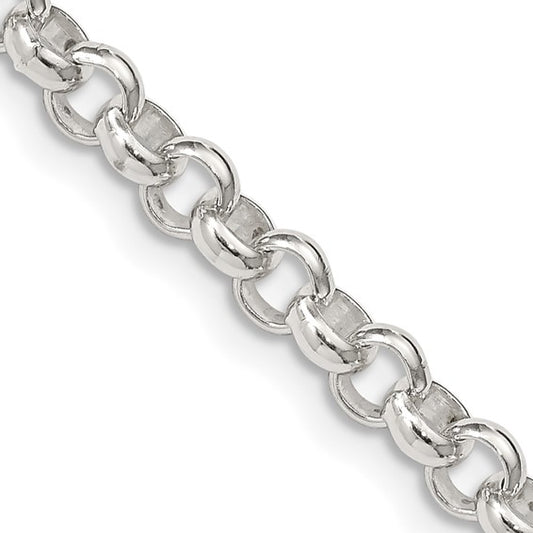 Sterling Silver Rhodium-plated Polished Charm Bracelet