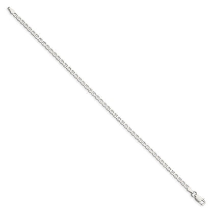 Sterling Silver 3.1mm Flat Anchor Chain Anklet