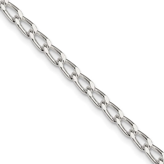 Sterling Silver 3.2mm Open Link Charm Bracelet