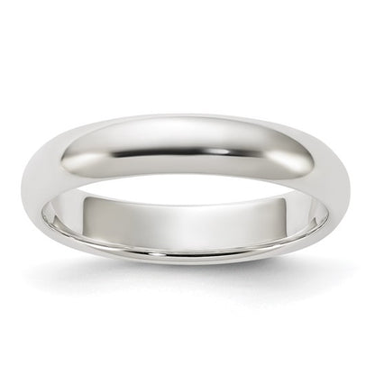 Sterling Silver 4mm Half Round Wedding Band