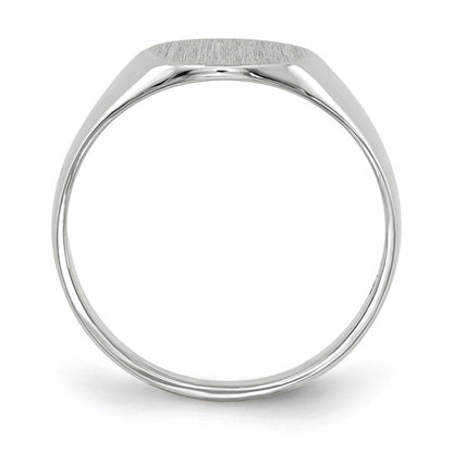 10K White Gold Closed Back Signet Ring