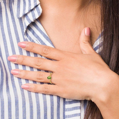 14K Peridot Ring