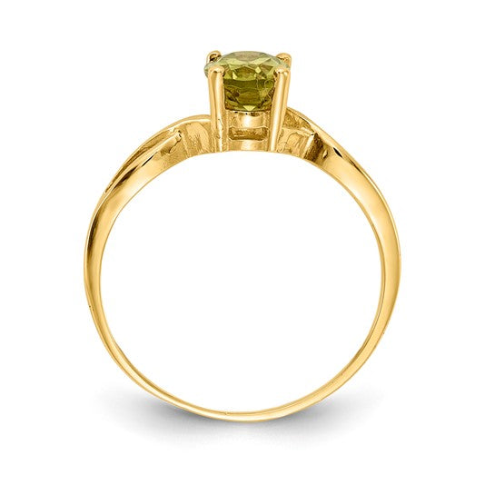 14K Peridot Ring